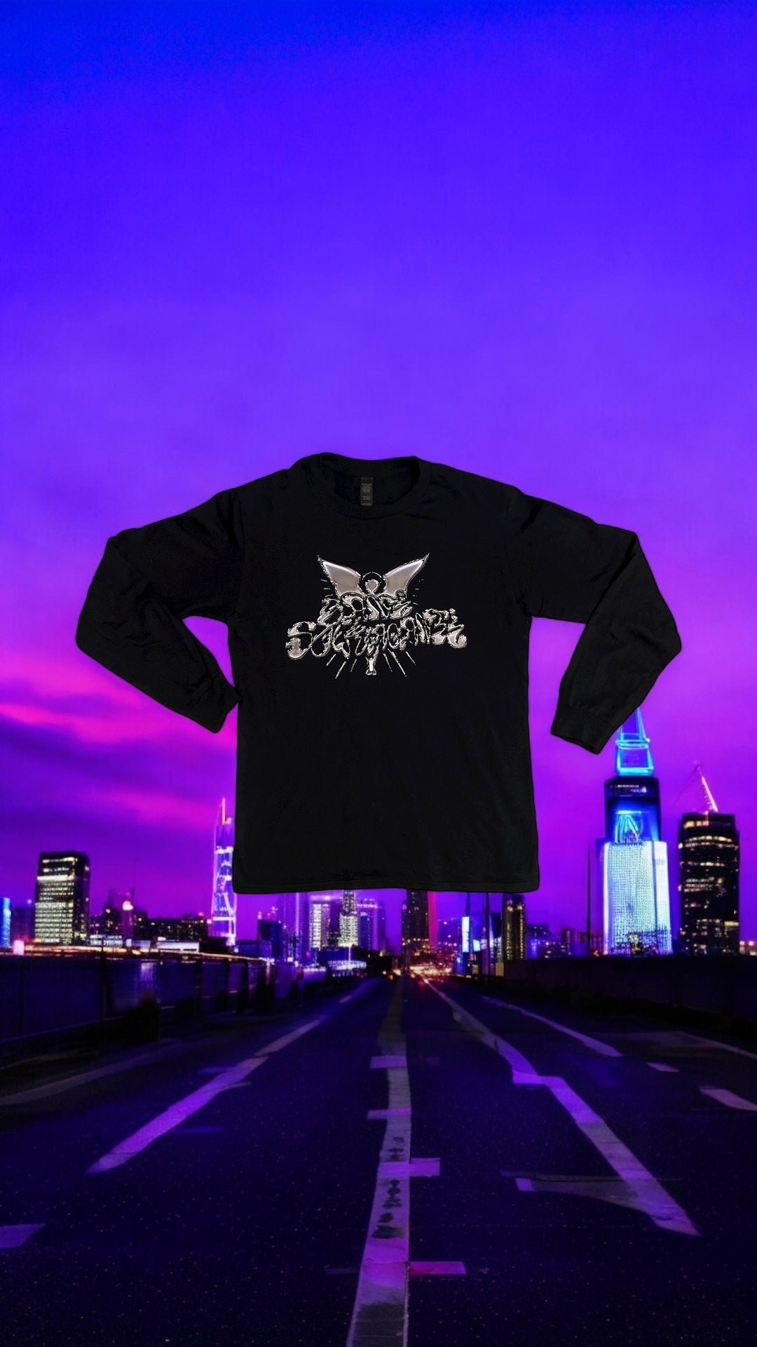 Bani black metallic long sleeve shirt